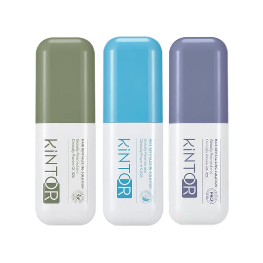 KINTOR 0.5% 0.9% KX-826 Hair Regrowth Spray,Reduce Fuller-looking Healthier Hair,Oil Control, Hair Care Products Group for Men&Women,3 Bottles, Basic,Plant-Based,Pro