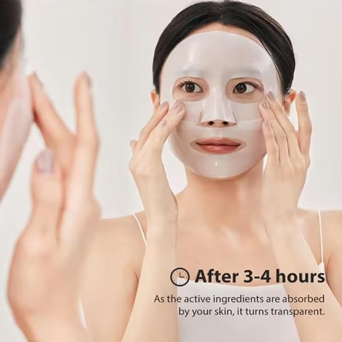 4 Pack Deep Collagen Overnight Mask,Bio-Collagen Real Deep Mask, Skinqueen Korean Collagen Films Deep Collagen Anti Wrinkle Firming Lifting Face Mask