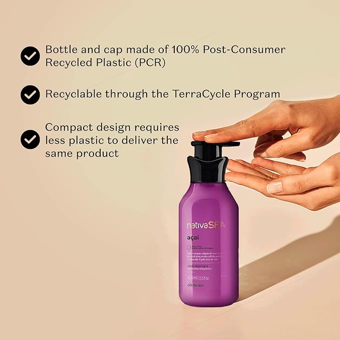 Nativa SPA by O Boticário, Açaí Moisturizing Body Lotion | Long-Lasting Hydration and Lightweight, Fragranced Moisturizer, 13.5 Ounce