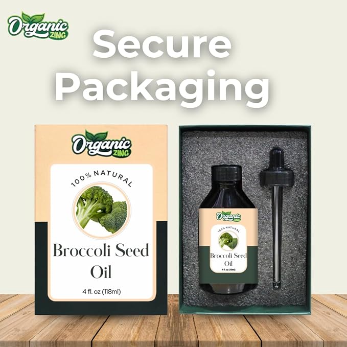 Broccoli Seed (Brassica oleracea) Oil | Pure & Natural Carrier Oil for Skincare, Hair Care & Massage - 118ml/3.99fl oz
