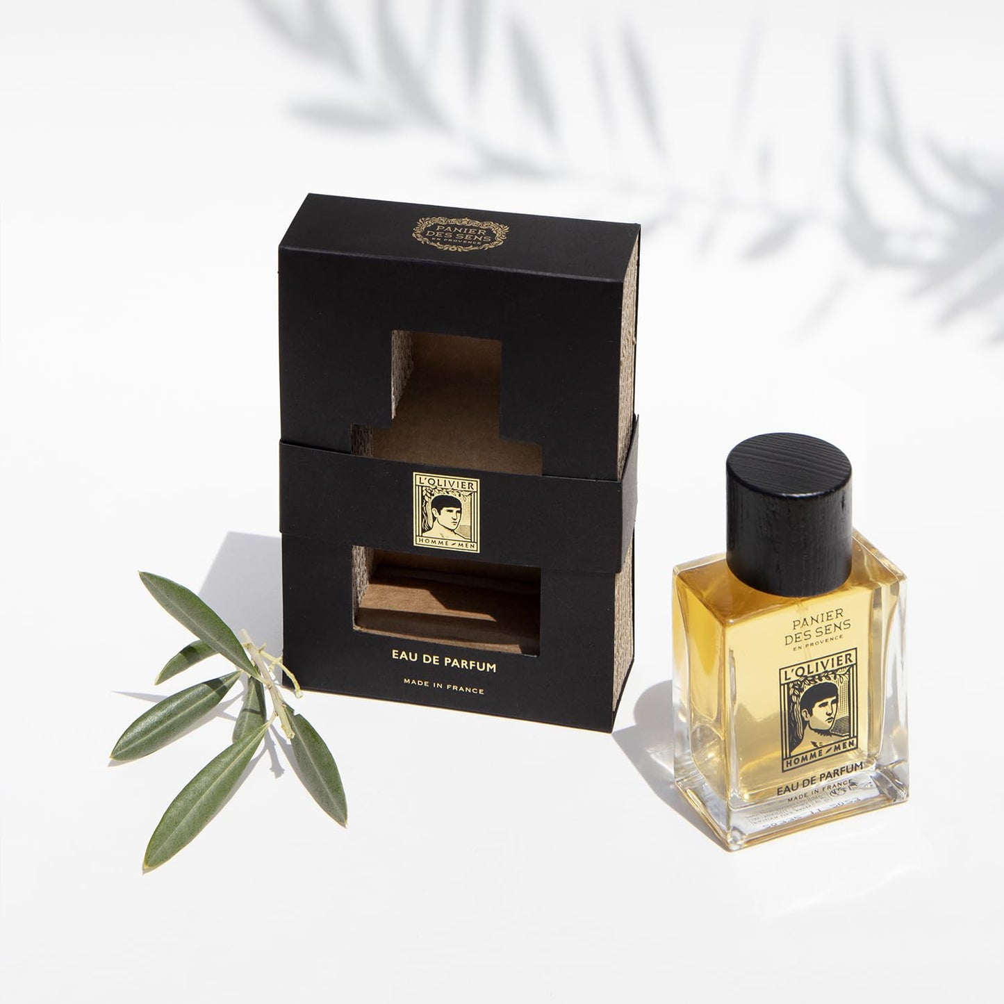 Panier des Sens L’Olivier Eau de Toilette for Men - Fresh Mediterranean Olive Wood, Cedar & Citrus Fragrance - Long-Lasting Natural Scent - 1.7 fl oz Spray