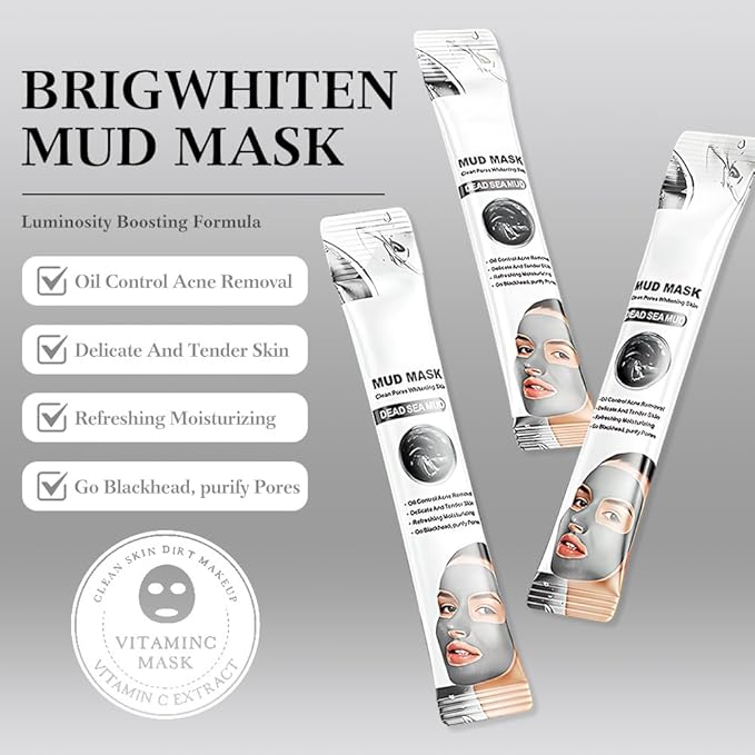 10X Collagen Anti-Aging Sleep Mask – Active Protein Technology – Intensive Hydration, Reduces Sagging & Dullness, Skin Care, Smooth & Whitilight, Cruelty-free (10PCS-Mud Mask-Dead sea mud White)