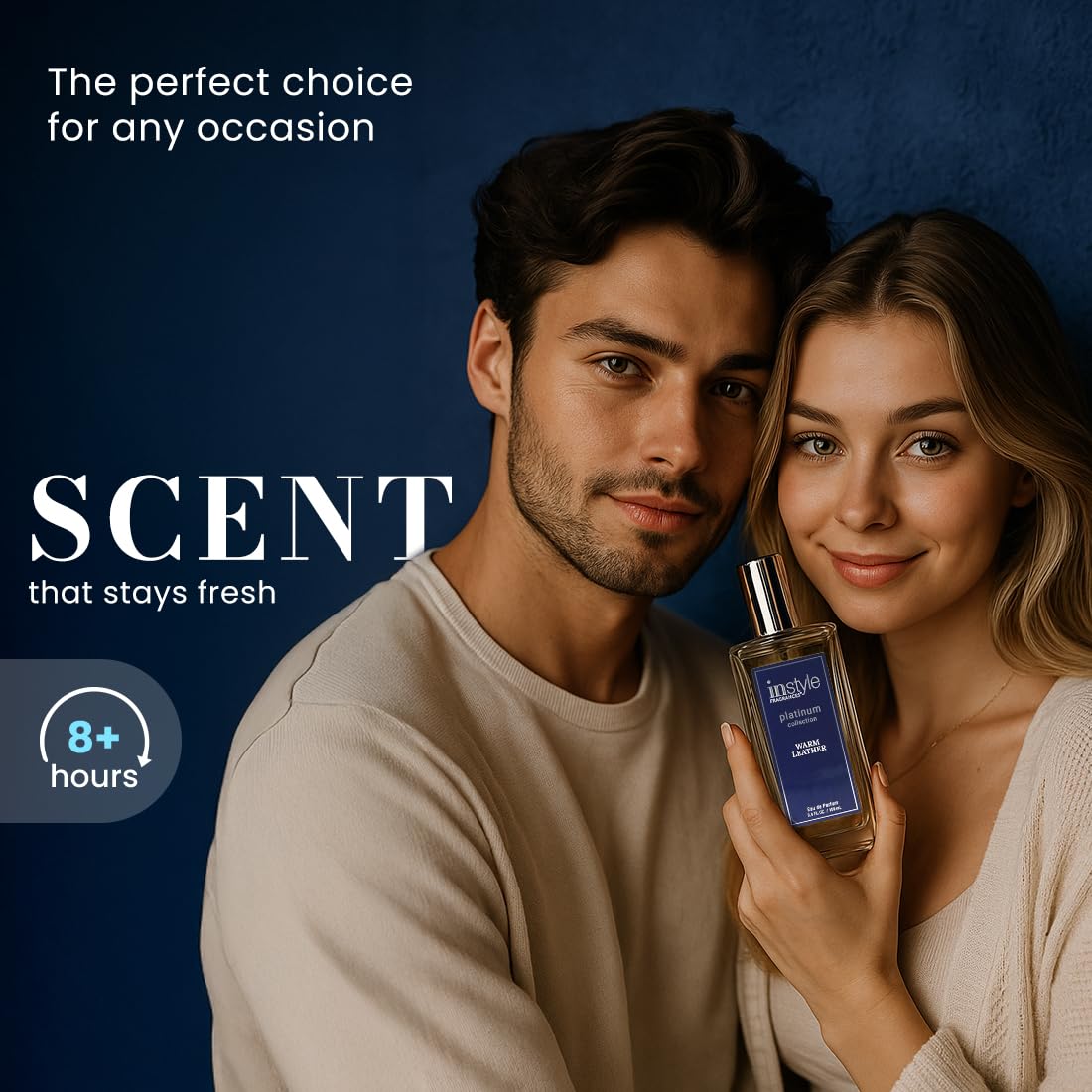 Instyle Fragrances Platinum Collection Warm Leather, Premium Unisex Eau de Parfum, CLEAN, Vegan, Paraben-Free, Never Tested on Animals, 3.4 Fluid Ounces