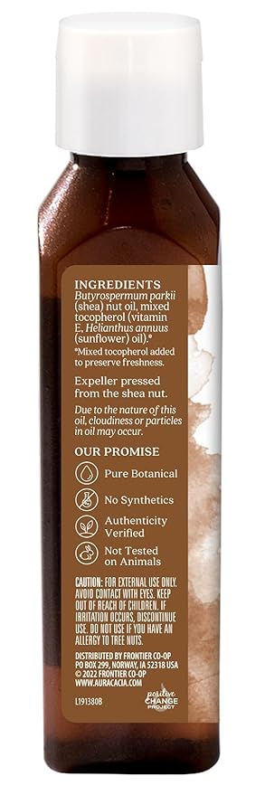 Aura Cacia Nourishing Shea Nut Oil | Multi-Purpose Nourishment Oil | 4 fl oz.