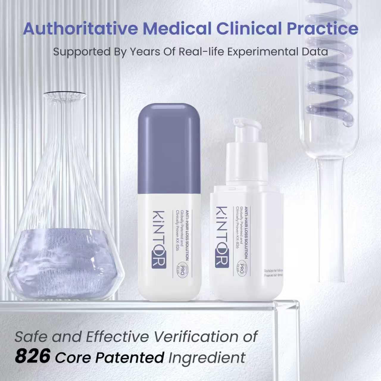 0.9% KX-826 KINTOR Hair Growth Spray,Strengthen Hair Nourish Hair follicles,Hair Care Products for Sparse Hair and Oily Hair Men&Women,360ml,Pro