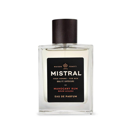 Mistral Men’s Cologne – Mahogany Rum Eau de Parfum | Warm, Spicy & Earthy Masculine Fragrance with Patchouli, Amber & Cedarwood | Cruelty-Free & Long-Lasting Perfume for Men, Made in France - 3.4 Oz