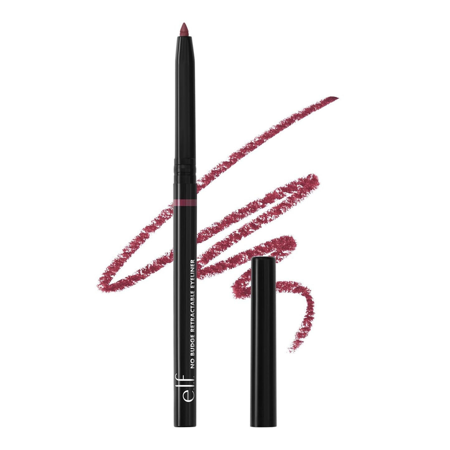 e.l.f. No Budge Retractable Eyeliner, Creamy, Ultra-Pigmented & Waterproof, Creates Bold & Defined Lines, Vegan & Cruelty-Free, Ruby