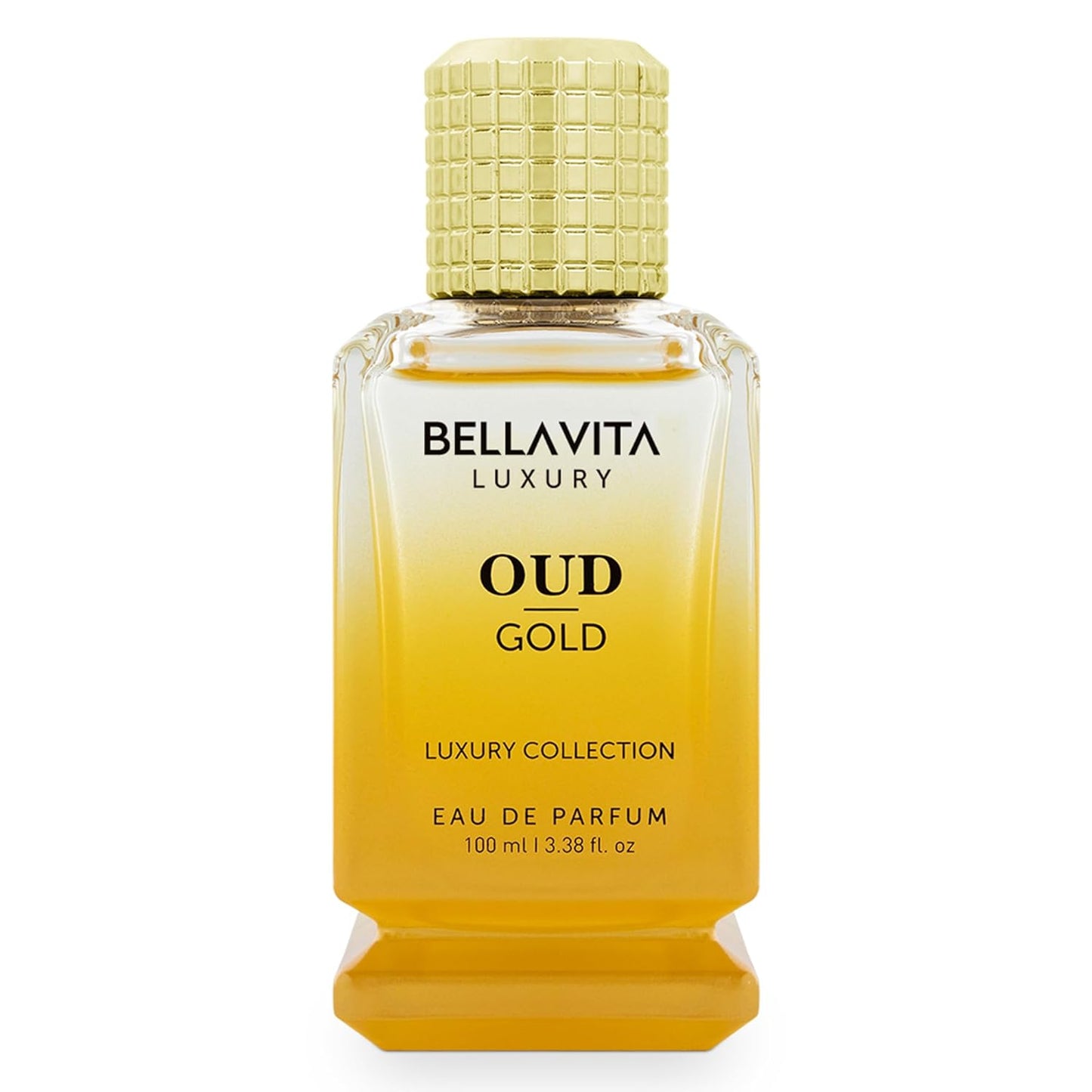 BellaVita Luxury OUD Gold Eau De Parfum (100ml) Unisex | Aromatic Arabian Perfume | Infused with Sweet Caramel, Orris, Rose, Jasmine | Arabic Gold OUD Perfume for Women & Men