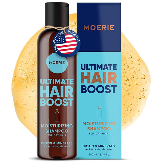 Moerie Ultimate Hair Growth Shampoo – For Longer, Thicker, Fuller Hair - Vegan Friendly Volumizing Hair Products – Paraben & Silicone Free – All Hair Types – Reverse Hair Loss – Moisturizing