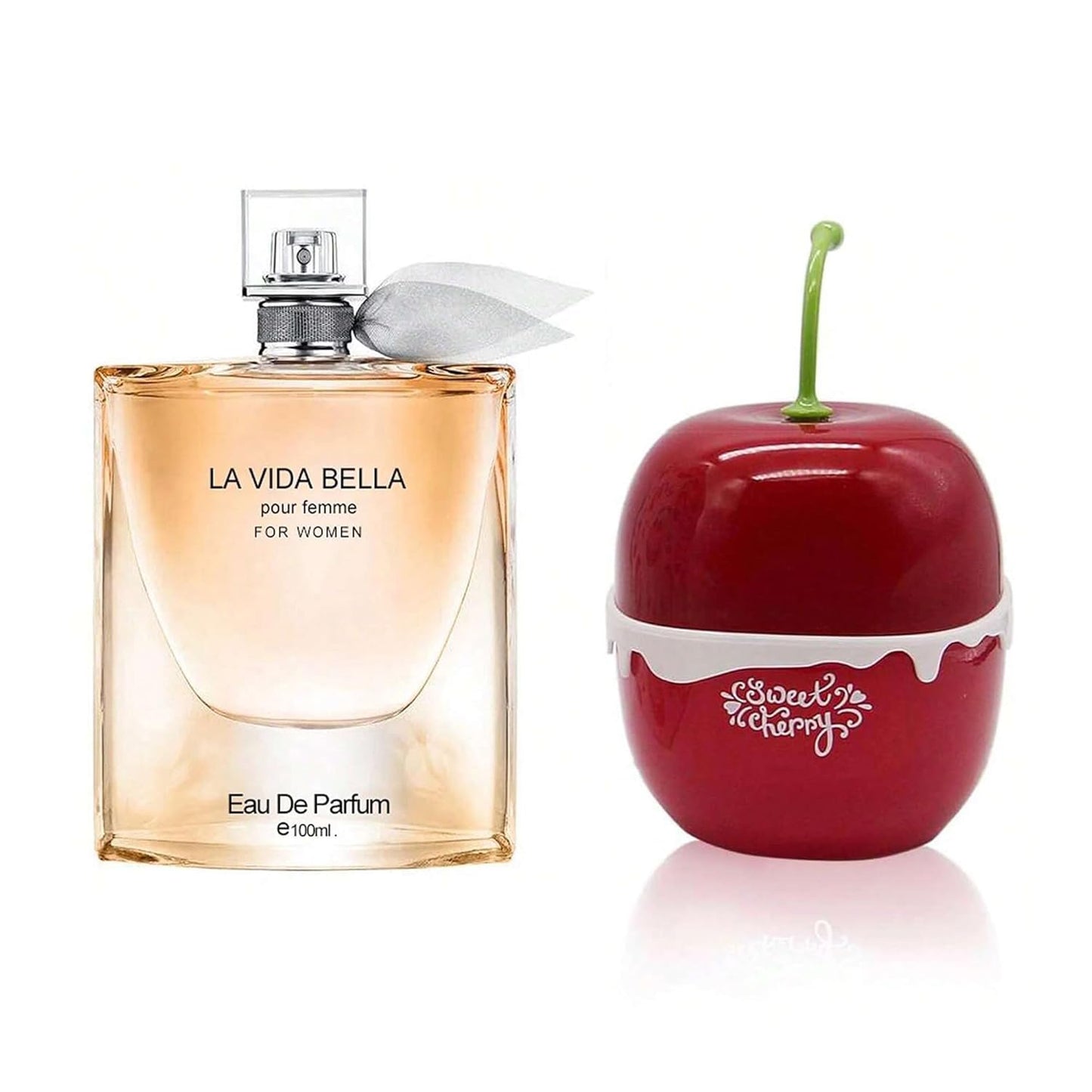 Women's Perfume La Vida Bella& Sweet Cherry Combo Set Eau De Parfum Long Lasting Fragrance 3.4 Fl Oz Spray Each for Daily Used
