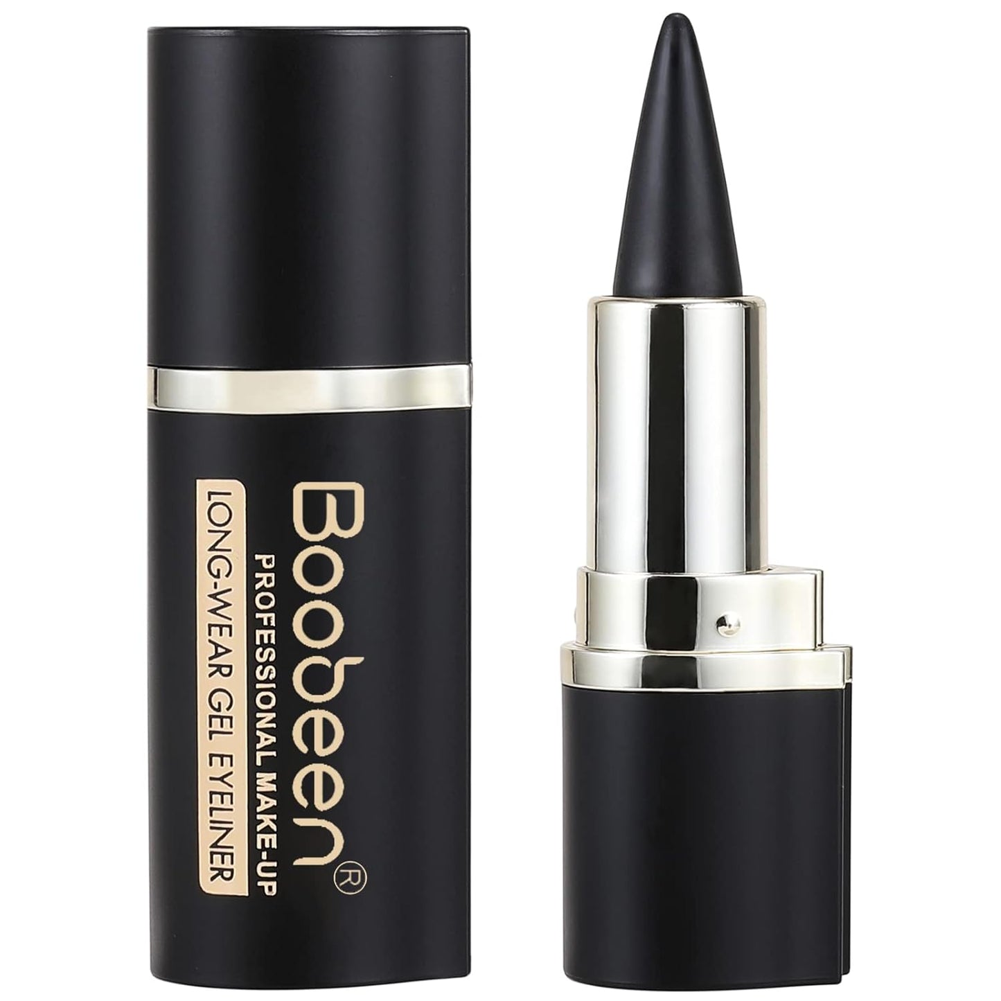 Boobeen Black Eyeliner Pencil - Quick Drying, Waterproof & Smudge-proof All Day Gel Eyeliner - Create Statement Eye Look
