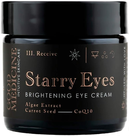 Starry Eyes Brightening Cream - Hydrating Cream for Dark Circles and Puffy Eyes - Anti-Aging COQ10 for Fine Lines and Wrinkles - Skincare for Women and Men (1 oz)