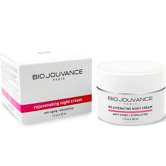 Rejuvenating Night Cream 1oz / 30ml - For Mature/Sun Damaged Skin | Anti Aging Face Moisturizer Hydrating Lotion | Daily Facial Skin Care Treatment Regimen | Made in France