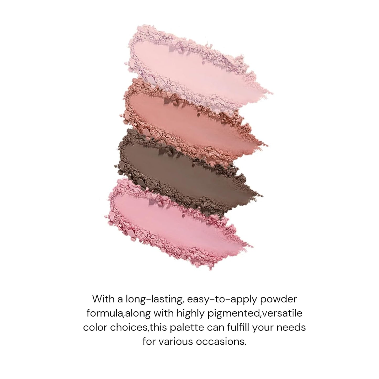 Flower Knows Swan Ballet Six-Color Makeup Palette,Eyeshadow,Blush,Highlighting & Contour All-in-One Face Makeup Palette with 4 Matte+2 Shimmer Pink Shades(03 Pink Swan,0.23 Oz)