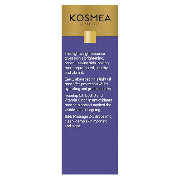 Kosmea Revive Illuminating Essence Hydrating Face Oil for All Skin Types 10ml Superfine Facial Oil | Vitamin C Oil for Face | Organic Face Oil | Daily Routine Face Care Kit
