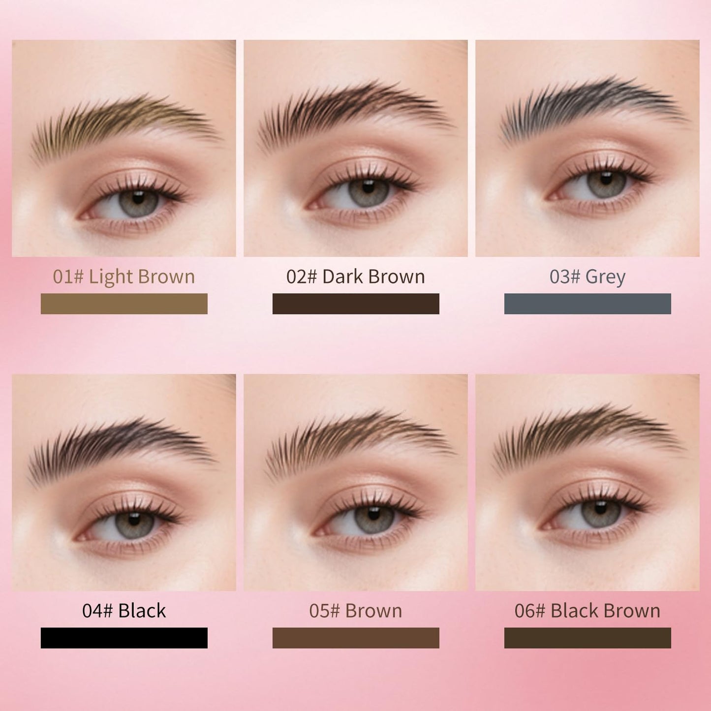 Eyebrow Pen, Waterproof Microblading Eyebrow Pencil, Eye Brown Makeup Pen with a Micro-Fork Tip for Women to Effortlessly Create Hair Like Natural Brows Grey