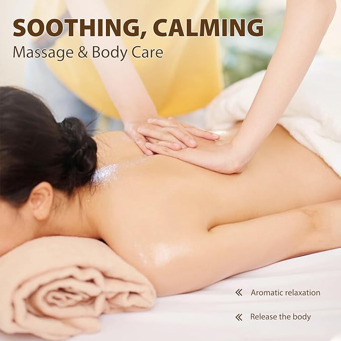 Etheric Calm Body Massage Oil 260 ml (8.8 fl.oz), Blends of Natural Plant Oils and Essential Oils for Massage and Skin Care, Body Oils for Women and Men