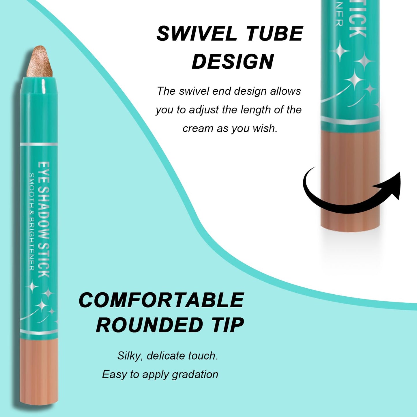 8 Colors Cream Eyeshadow Stick Set, Matte and Smooth Eye Shadow Sticks, Waterproof Long Lasting High Pigmented Eye Shadow Sticks