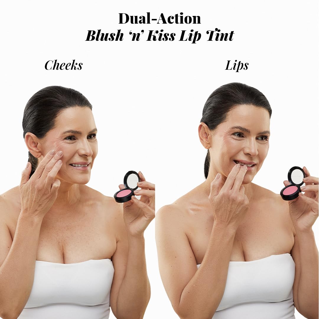 Jerome Alexander Blush ‘n’ Kiss Cream for Cheeks & Lips | Creamy, Lightweight, Buildable Coverage | Blush Balm Face Makeup|Tint Watermelon