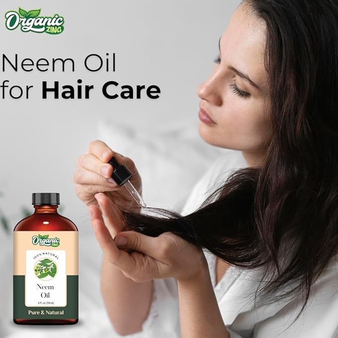 Neem (Azadirachta Indica) Oil | Pure & Natural Carrier Oil for Skin Care & Hair Care - 118ml/3.99fl oz