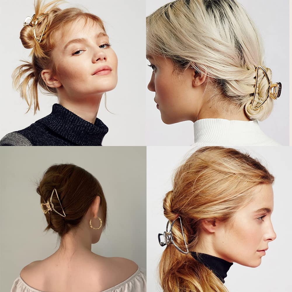 6 Packs Metal Hair Claw Clips, Lady Thick Hair Catch Barrette, Large&Mini Non-slip Hair Jaw Clamp Clips Styling Fashion Accessories for Women Girls