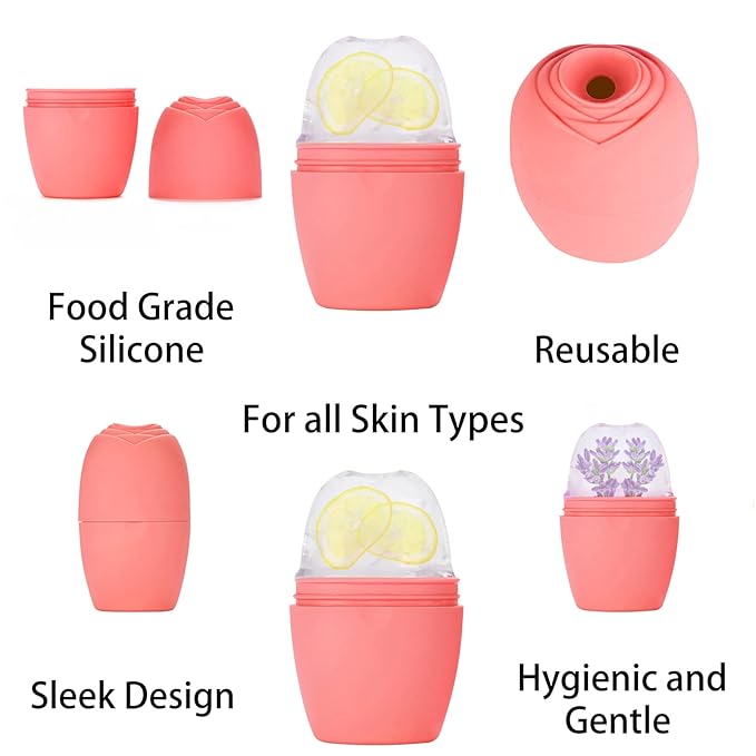 Ice Face Roller, Recula Silicone Ice Roller for Face to Tighten and Lift skin, Face & Eye Puffiness Relief, Reusable Facial Ice Mold for Neck to Enhance Natural Glow, Skin Care for Women Beauty