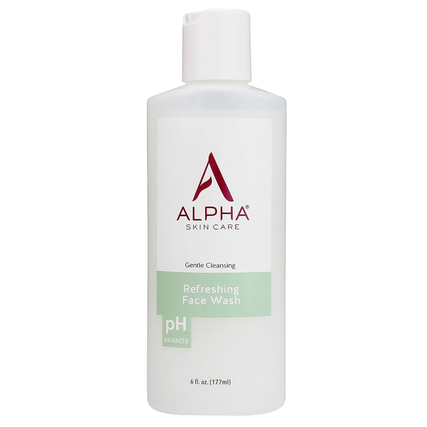 Alpha Skin Care Refreshing Face Wash, Gentle Soap-Free Formula, Citric AHA, Cleanses, Purifies, Tones & Restores pH, All Skin Types, Removes Make-Up & Oil, Anti-Aging Ingredients, 6 Oz