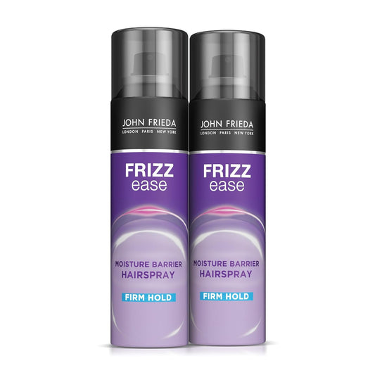 John Frieda Frizz Ease Moisture Barrier Hairspray, Firm Hold Hairspray, Seals Out Moisture, Blocks Frizz, Protects Against Heat, and Keeps Hair Straight with Long-Lasting Hold, 12 Oz, Pack of 2