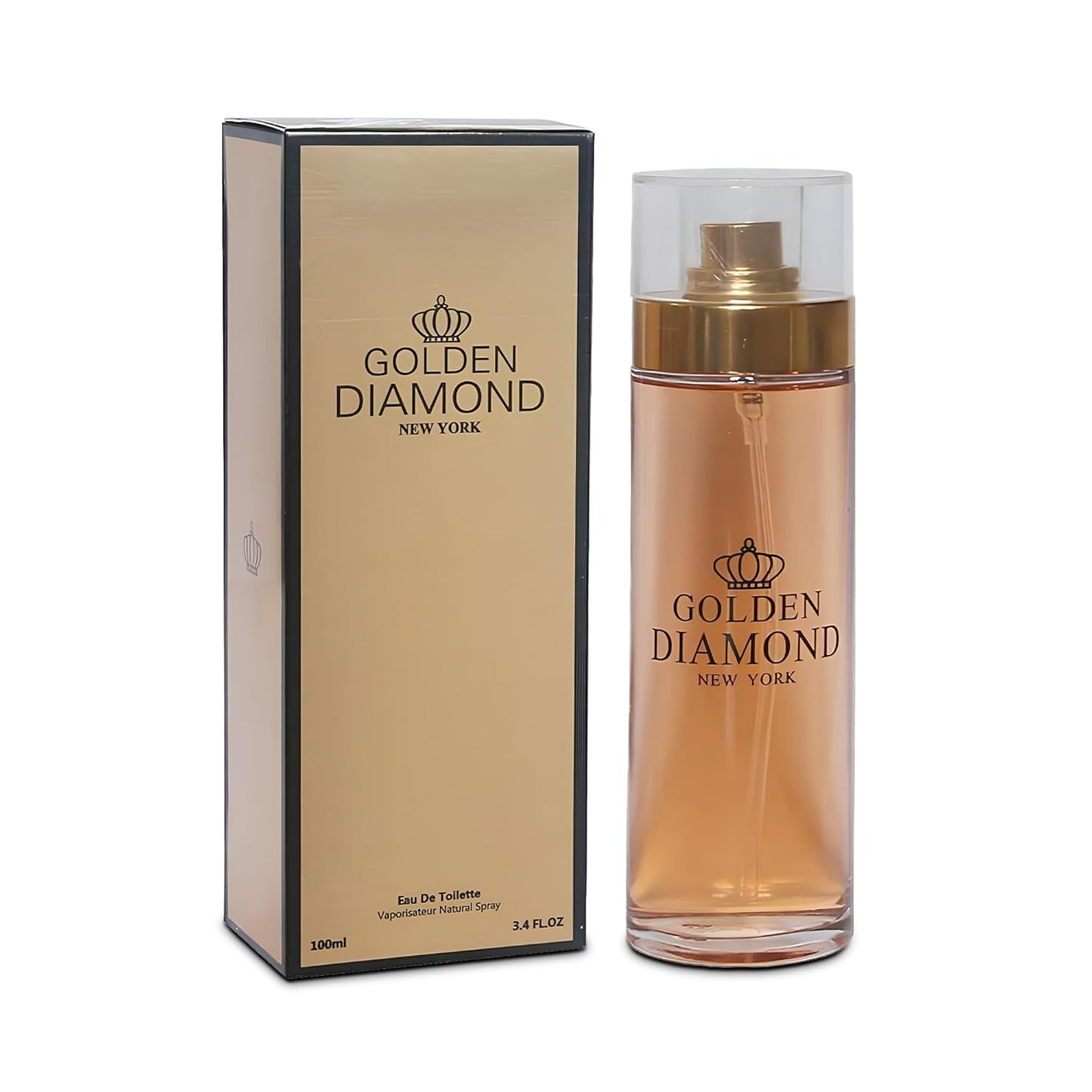 Golden Diamond Eau de Parfum Natural Spray Women's Perfume Daily Used 3.4 Fluid Ounce