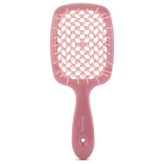 Detangling Brush for All Wet or Dry Hair Types - Pain-Free Brushing, Vented Hair Brush - Lightweight Handle with Extreme Flex to Contour to Scalp (Dusty Pink)