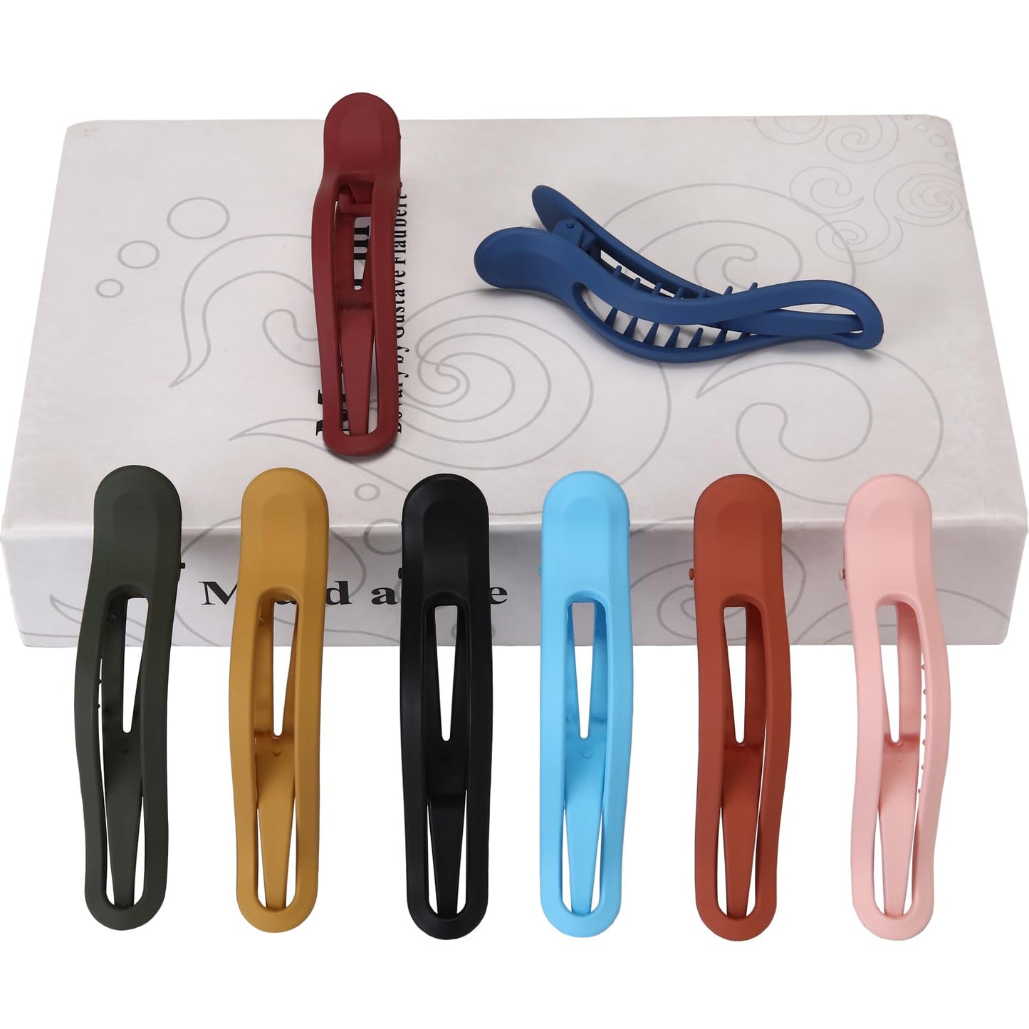 Pastel Alligator Hair Sectioning Clips - 8 PCS Monster Clips With Non-Slip Grip for Styling and Duckbill Design - huncai