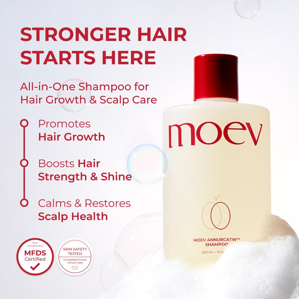 MOEV ANNURCATIN Shampoo and Treatment Mask Set | Korean Apple Hair Care for Strength and Volume in Thinning Hair