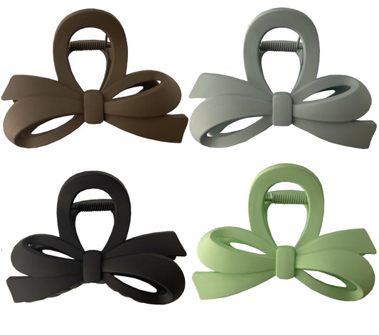 Hair Clip Hair Claw Clips for Women and Girls, Non Slip Strong Hold Tortoise Banana Hair Clips for Thick Hair 4 pcs