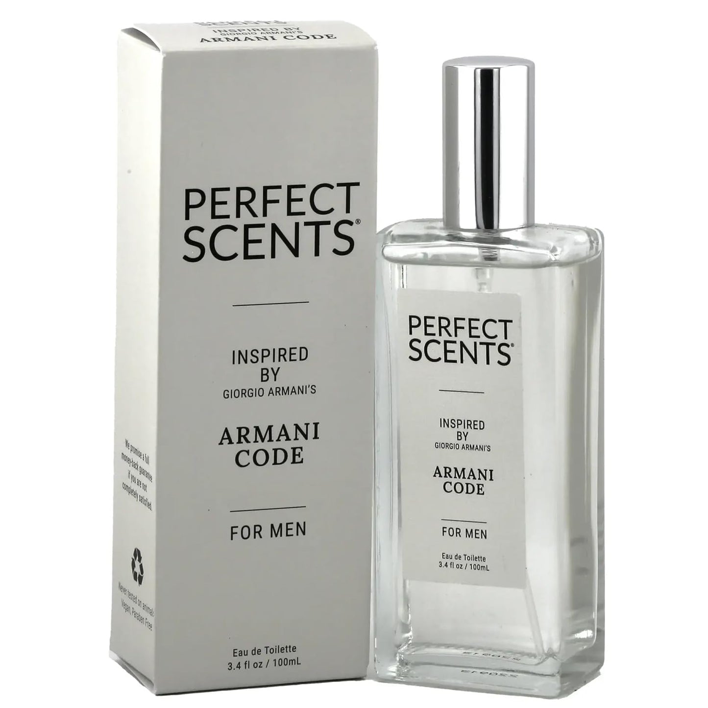 Perfect Scents Fragrances, Inspired by Giorgio Armani’s Armani Code, Men’s Eau de Toilette, CLEAN, Vegan, Paraben-Free, Phthalate-Free, Never Tested on Animals, 3.4 Fluid Ounces