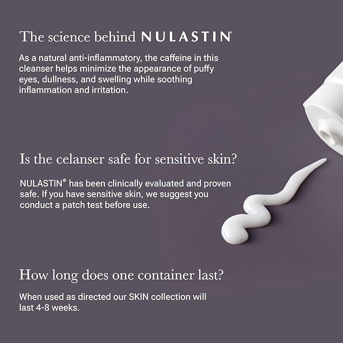 NULASTIN Gentle Exfoliating Face Wash for Women & Men - SKIN Facial Cleanser - Sulfate-Free, Vegan-Friendly & Cruelty-Free - Melt Makeup & Scrub Impurities Away with Every Wash (4 Oz)