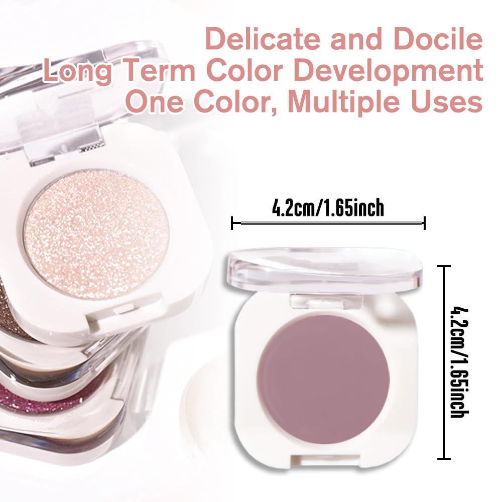 Mauve Taupe Matte Single Eyeshadow, Lightweight Blendable Mini Eye Shadow for Older Women, Monochrome Eyeshadow Palette Makeup Pigmented Waterproof, Vegan & Cruelty-Free, 25