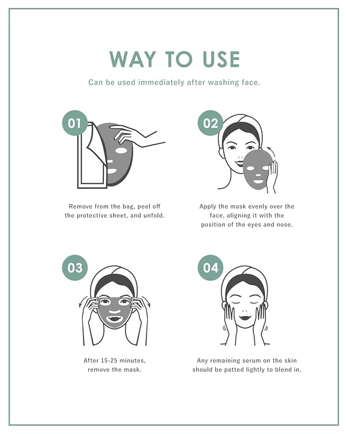 Facial Sheet Mask 24 Combo Pack [Japanese]- Hydrating and Soothing with a blend of key ingredients