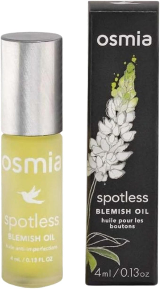 Osmia Skincare - Natural Spotless Blemish Facial Oil | Evening Primrose, Lavender, Cajeput, + Lemon Oils | Clarify, Cleanse | Clean Beauty For Healthy Skin (0.13 fl oz | 4 ml)