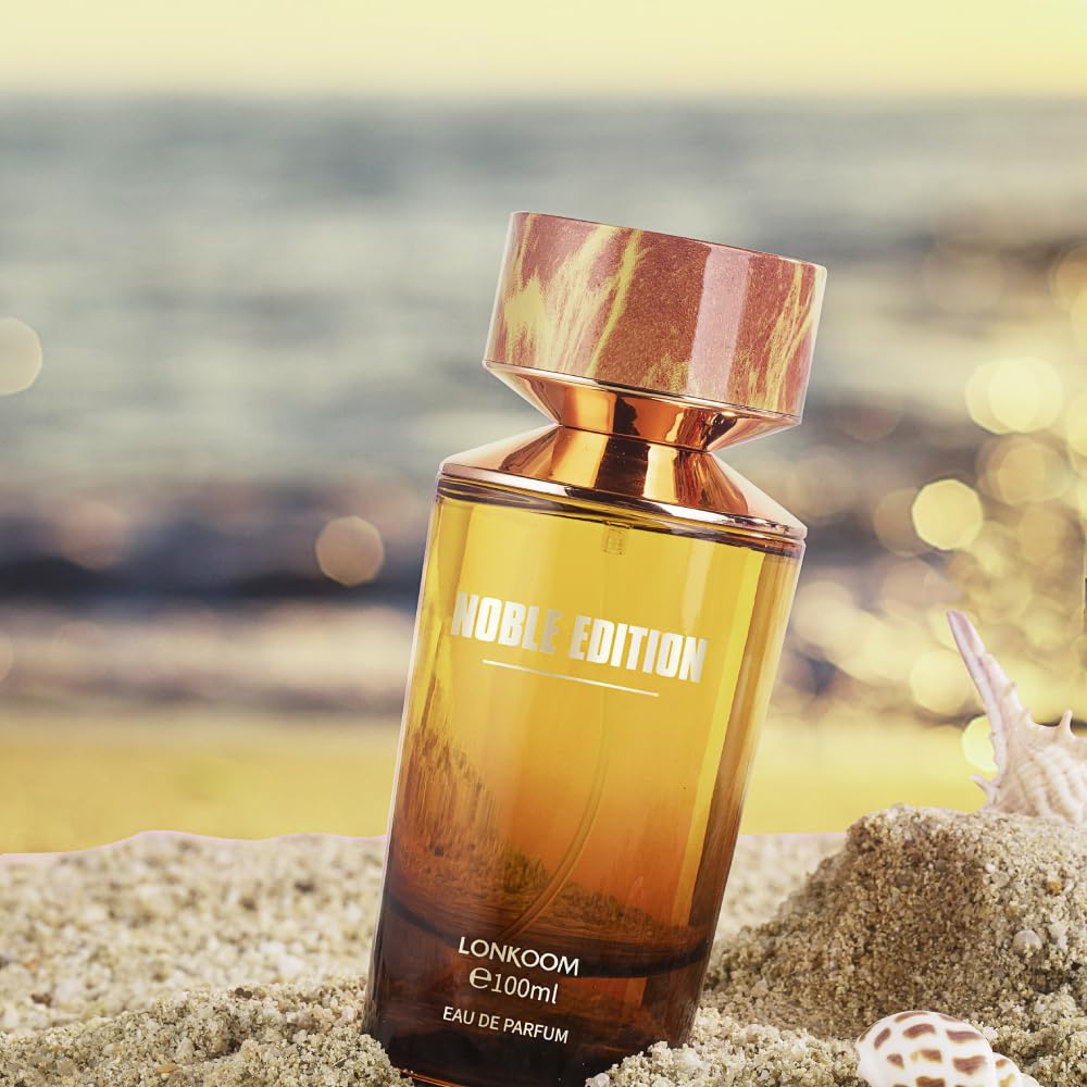 Lonkoom Noble Classic Floral Perfume for Men Women, 3.4 Fl Oz/100ml Unisex Eau de Parfum Spray Long-Lasting Fragrance, Notes of Bergamot Cassis Rosewood Cyclamen Musk Cedarwood Sandalwood Amber