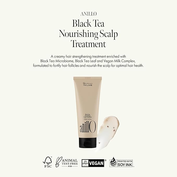 Black Tea Vegan Hair Mask – Nourishing Scalp Treatment, Strengthens Scalp Barrier with Amino Acids, Woody Scent, Paraben & Sulfate Free (5.07 fl. oz)