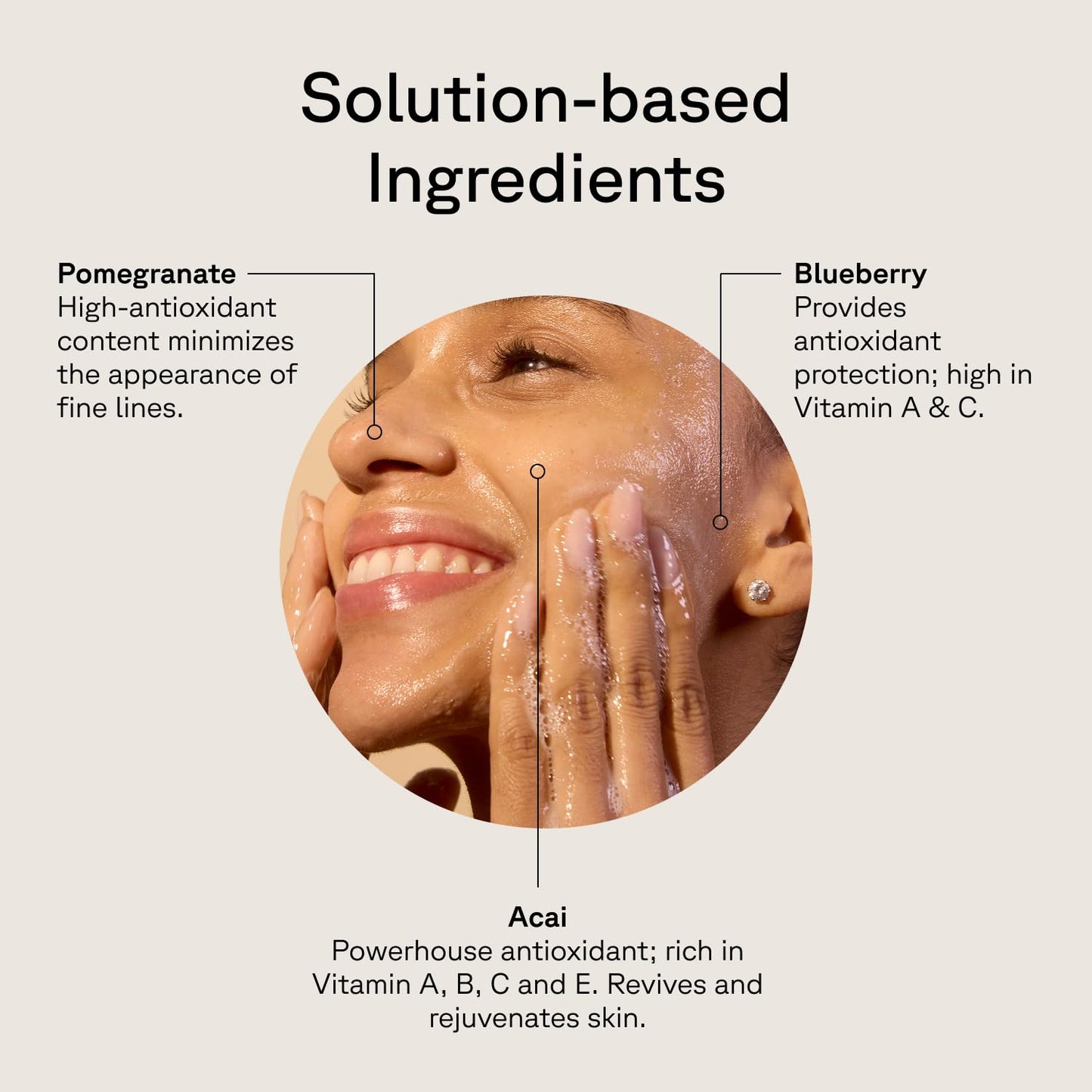 Acure Brightening Cleansing Gel - Vegan Face Scrub, Gentle Facial Cleanser for Radiant Skin with Pomegranate, Blackberry & Acai Infused, Antioxidant-Rich Formula for All Skin Types - 4 fl oz