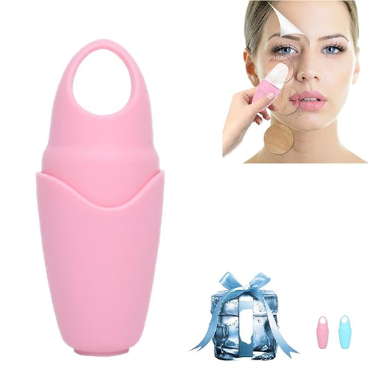 Ice Roller For Eye & Face,Beauty tools,Eye & Facial Roller,Remove Puffiness and Fine Lines, Shrink Pores,Reduce Acne and Lubricate the Skin. (Pink)