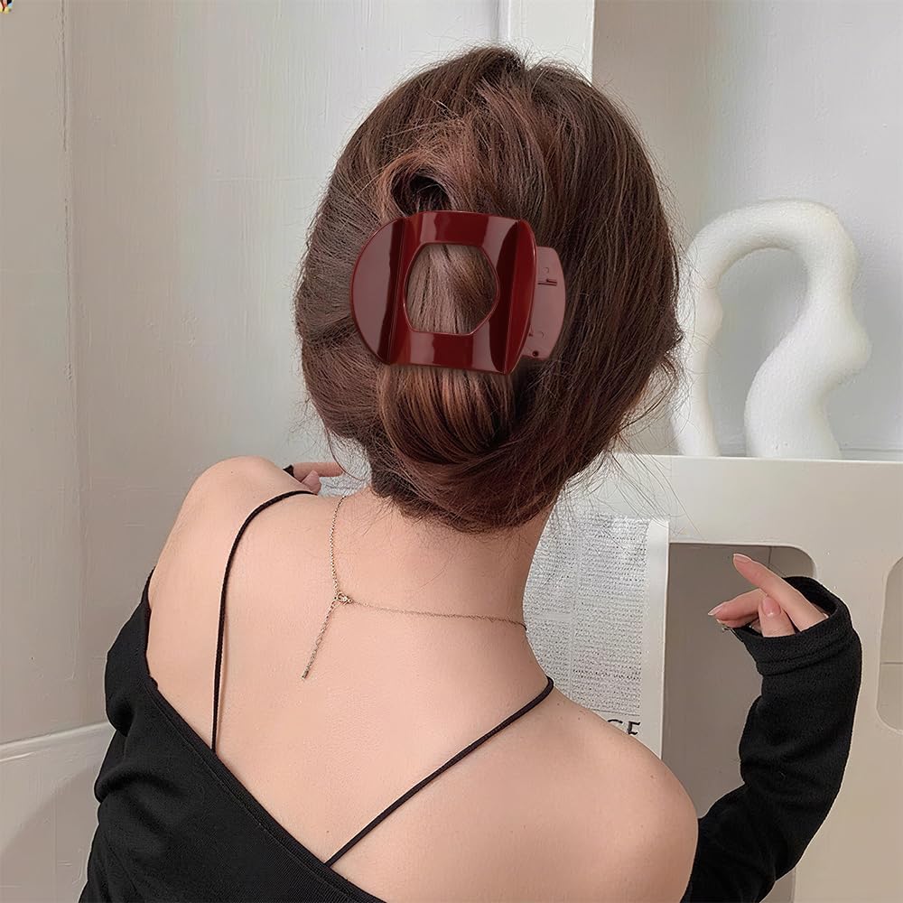 4PCS Large flat Hair Clips for Women Girls Strong Hold French Duckbill Claw Clips for Thick Thin Hair lay Down Hair styling Clips Accessories