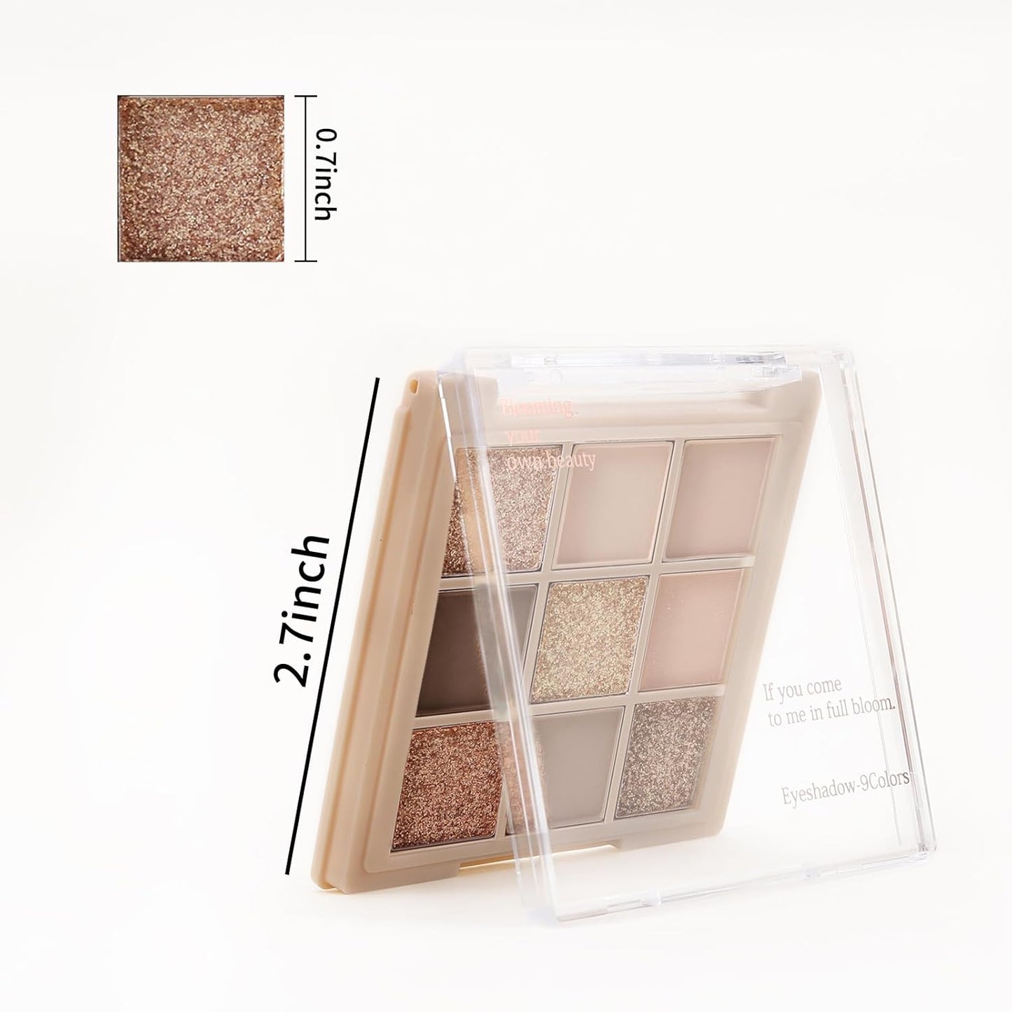 Boobeen Nude Eyeshadow Palette - Matte and Shimmer Makeup, Highly Pigmented Creamy Eye Shadow Powder, Create a Neutral Eye Look, Long Wearing