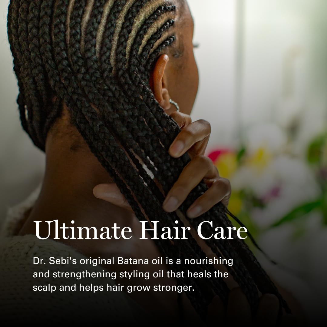 Dr. Sebi’s Batana Oil for Hair Growth – 100% Natural Hair Oil with Coconut and Olive – Supports Scalp Health and Stronger Hair – Plant-Based Formula – 4 fl oz