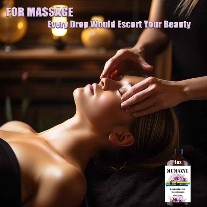 Marjoram Essential Oil, Marjoram Oil 4 Fl Oz 120ML for Diffuser Humidifier Yoga Cleaning DIY Candle Soap Making Essential Oils