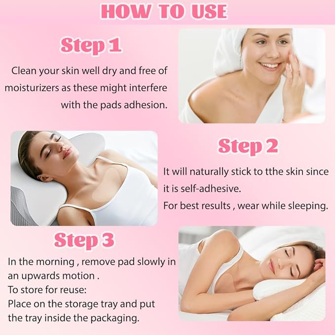 evpct 1Pcs Silicone Chest Smoothing Wrinkle Pads Reusable, Silicone Anti Chest Wrinkle Patches Reusable for Chest Wrinkles Overnight, Décolleté Chest Wrinkle Pillow Pad for Smoother,Size M-Small Heart