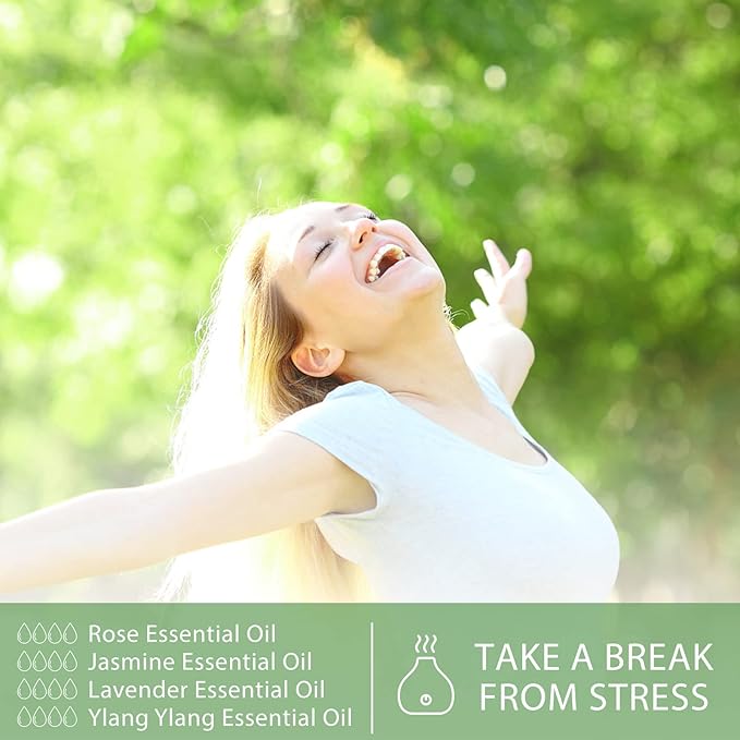 Rose Essential Oil, 1.01Fl.Oz (30ML) PHATOIL Pure Essential Oil Singles for Aromatherapy Diffusers, Humidifiers, Great for DIY Candle and Soap Making, Gift for Friend