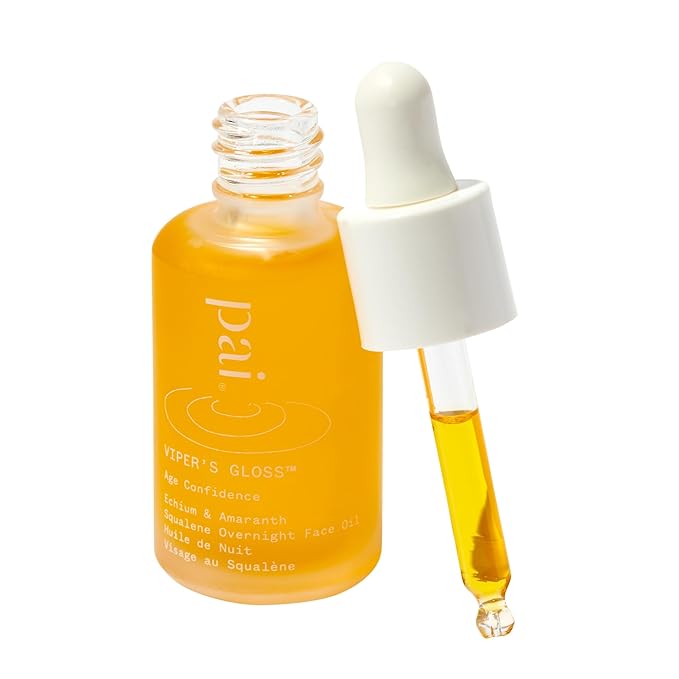 PAI SKINCARE - Organic Viper's Gloss Echium + Amaranth Overnight Face Oil | Natural, Vegan, Sensitive Skincare (1 fl oz | 30 mL)