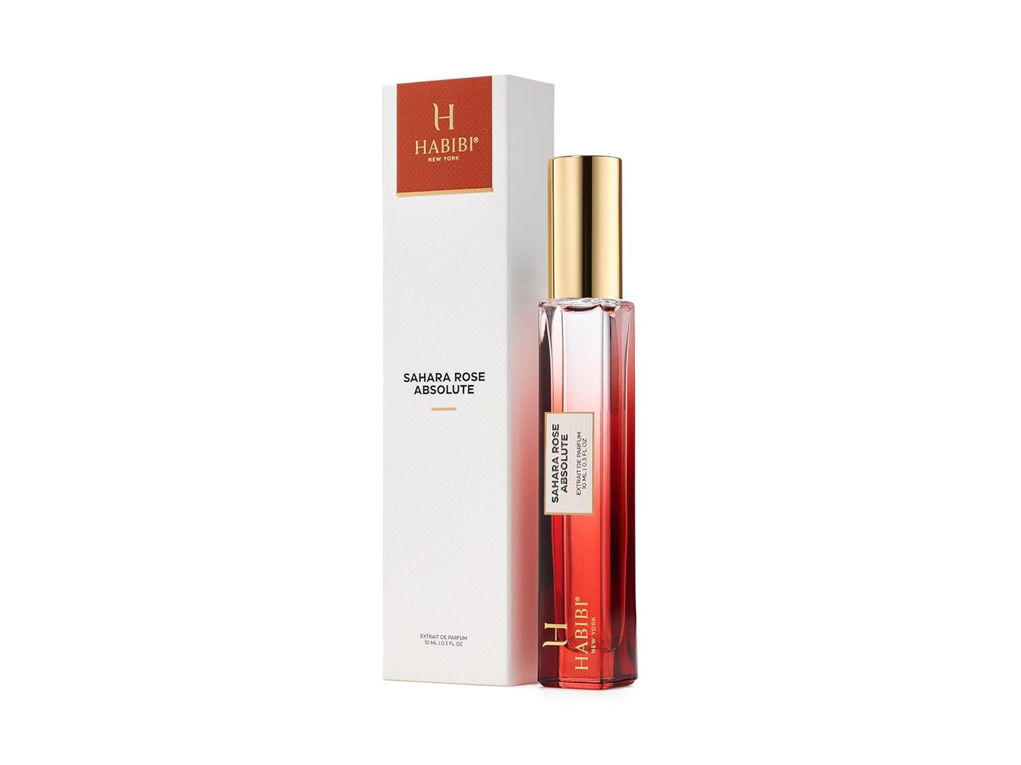 H HABIBI Sahara Rose Absolute Extrait De Parfum 10ml (0.30 fl Oz) – Travel Size Perfume for Women & Men, 25% Perfume Oil Concentration, Long Lasting Daily Wear Niche Fragrance with Luxury Leather Case